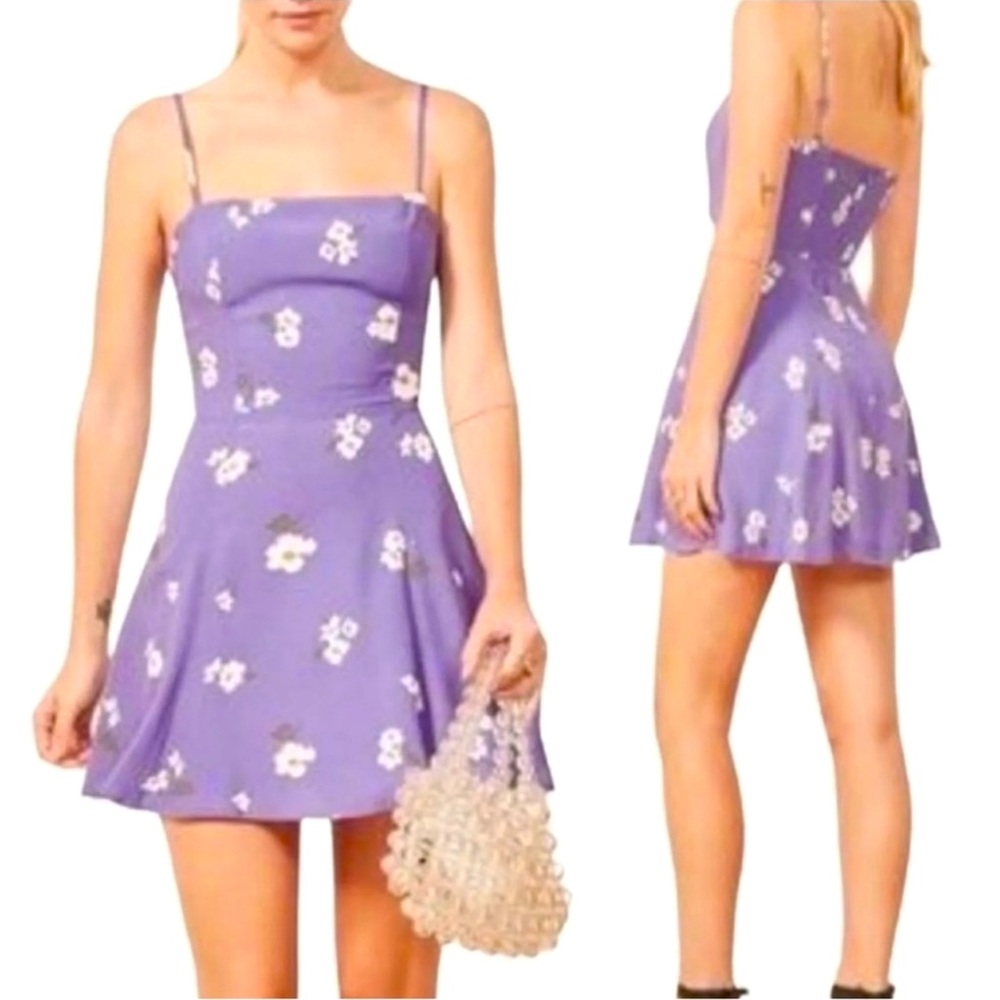 Reformation Kendall Dress in Lilac Cornelia
